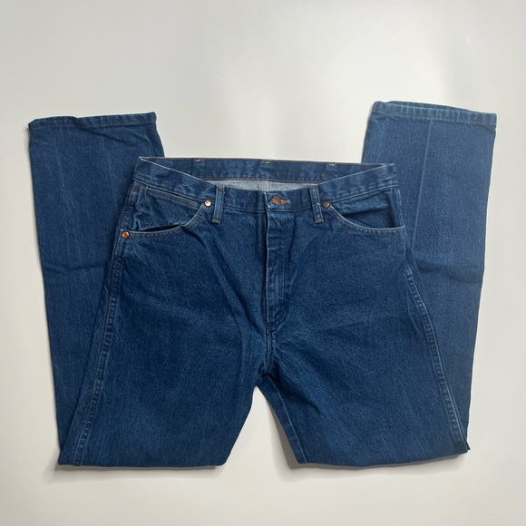 Wrangler Cowboy Cut Blue Denim Mens jeans size 37x32 and 35x32 - Picture 2 of 6